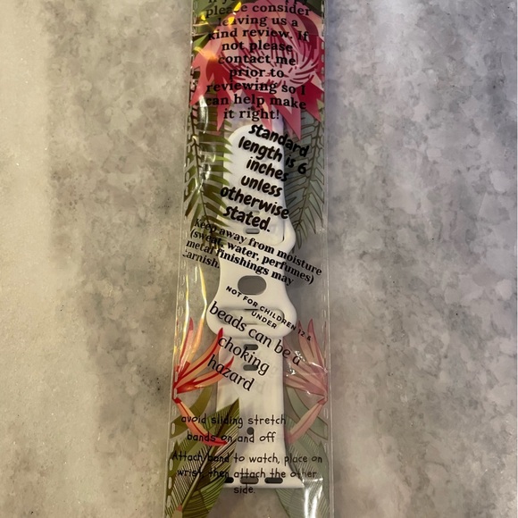 Strawberry Avocados White Leopard Cecile Apple Watch Band women’s - Picture 4 of 5